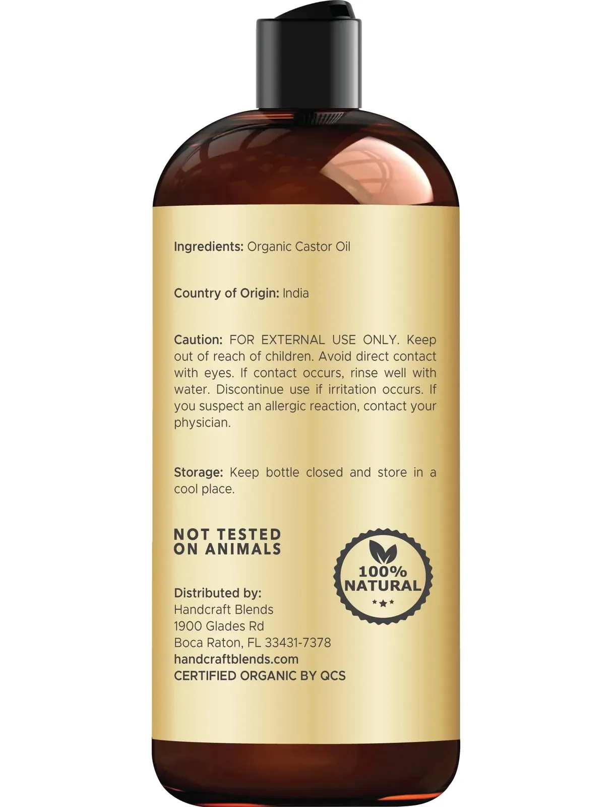 Organic Castor Oil 16 Fl Oz