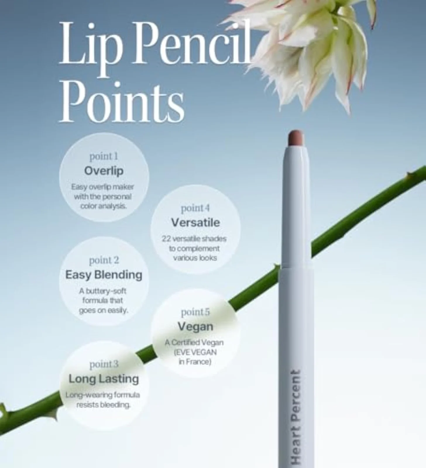 Dote On Mood Lip Liner Pencil, Long-Lasting Creamy Lip Crayon Smooth Lipliner Retractable Lipstick Overlip Line Color 0.8g, #02. Creamy Pink