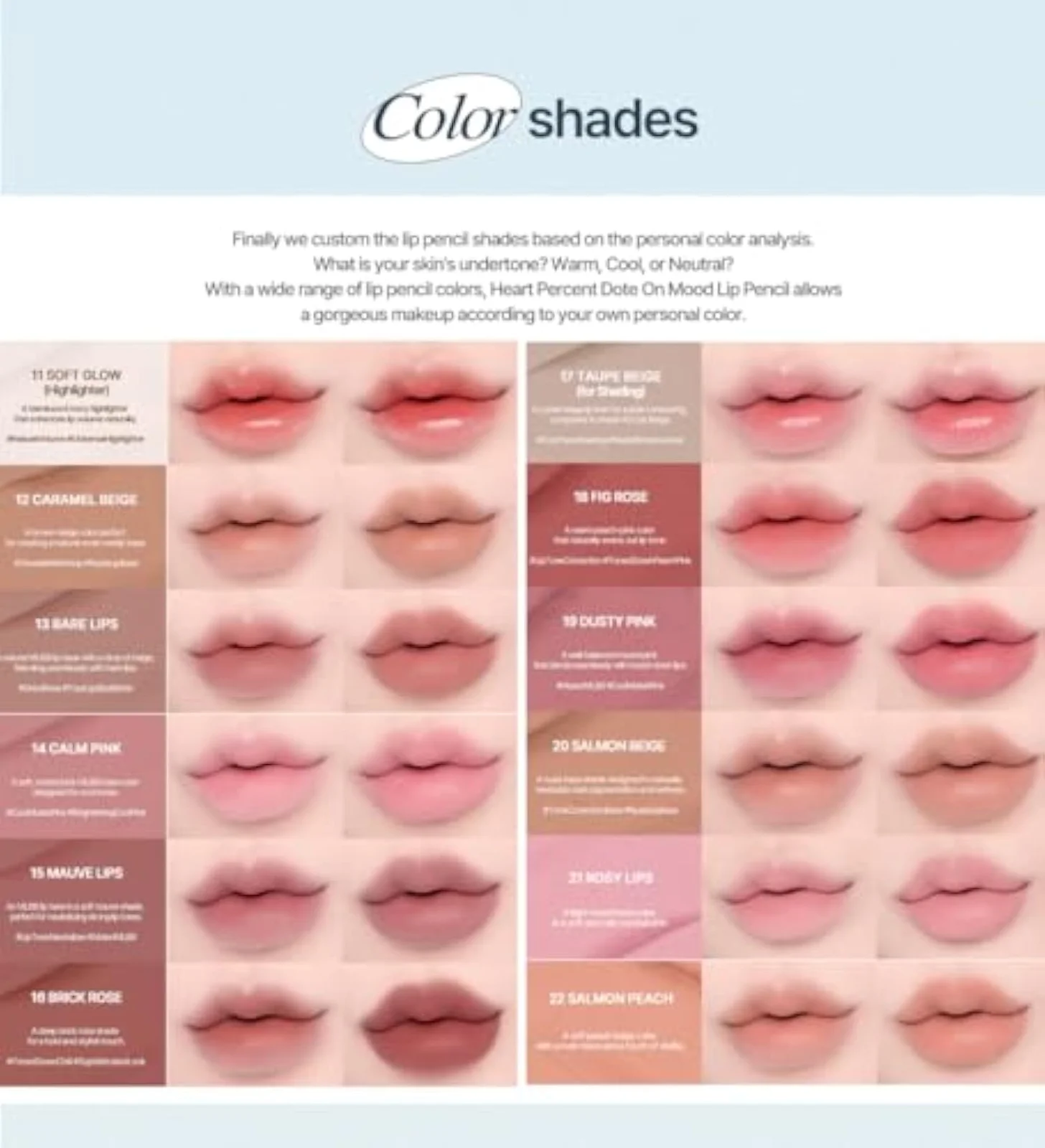 Dote On Mood Lip Liner Pencil, Long-Lasting Creamy Lip Crayon Smooth Lipliner Retractable Lipstick Overlip Line Color 0.8g, #02. Creamy Pink