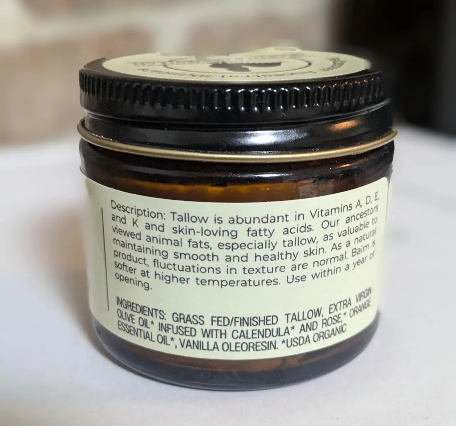 : Handmade Whipped Tallow Balm (Vanilla Orange)
