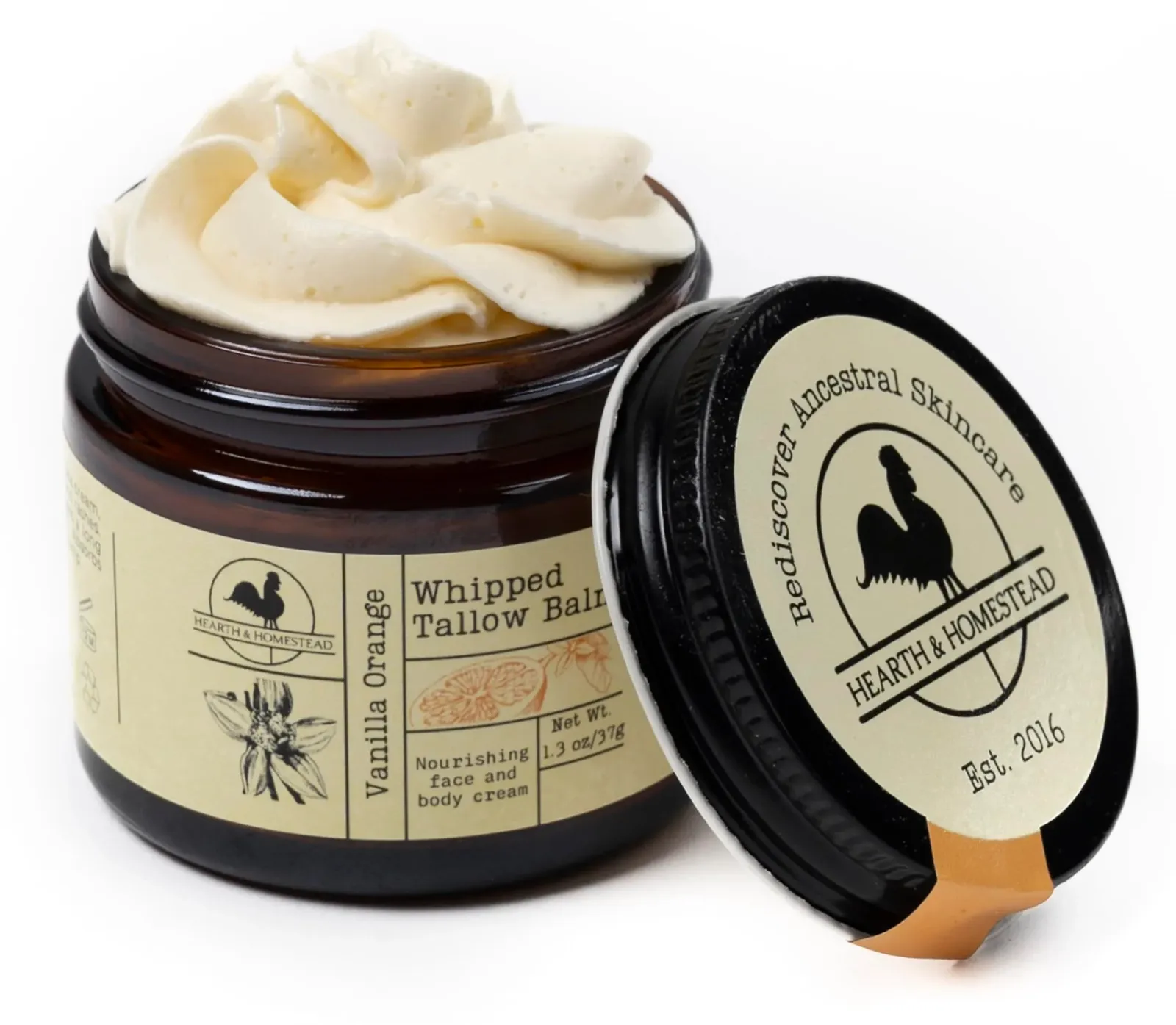 : Handmade Whipped Tallow Balm (Vanilla Orange)