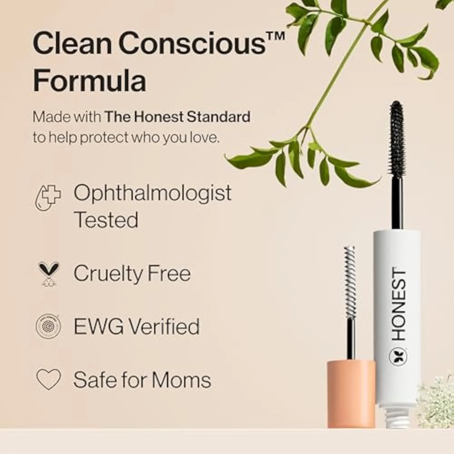 2-in-1 Extreme Length Clean Mascara, Primer, Black, .27 fl oz