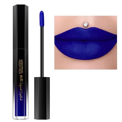 HOOMUSS Blue Lipstick Long Lasting, Matte Liquid Lipsticks for Women