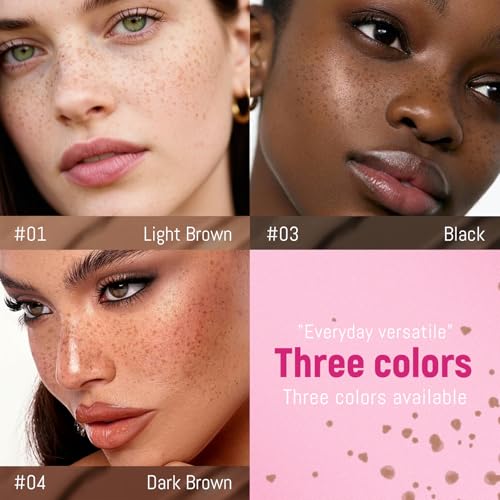 2 in 1 Freckle Stamp Pen Waterproof for Natural Lifelike Faux Freckle Stamp Long Lasting Q