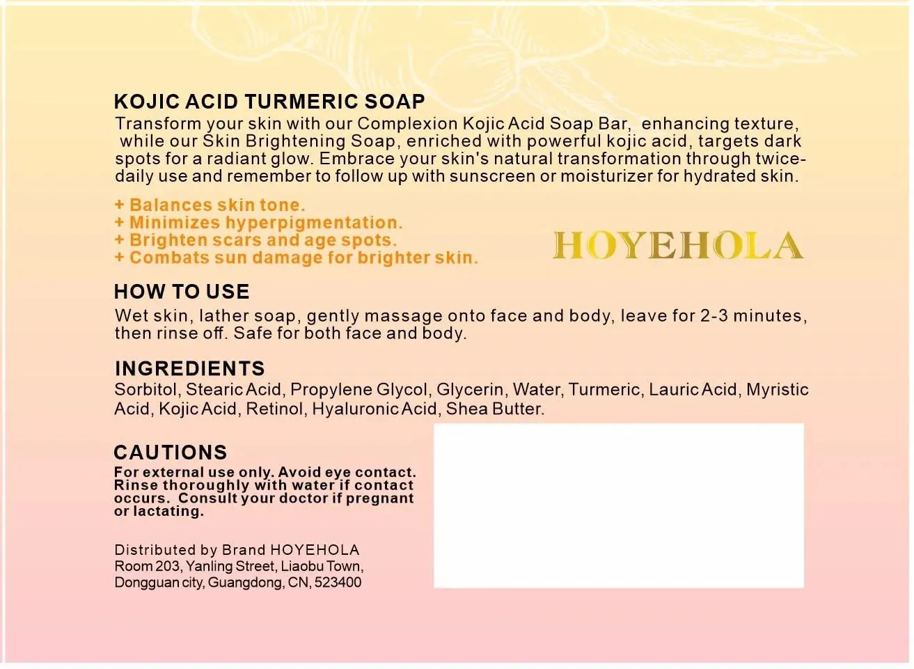 Kojic Acid Turmeric Soap Bar
