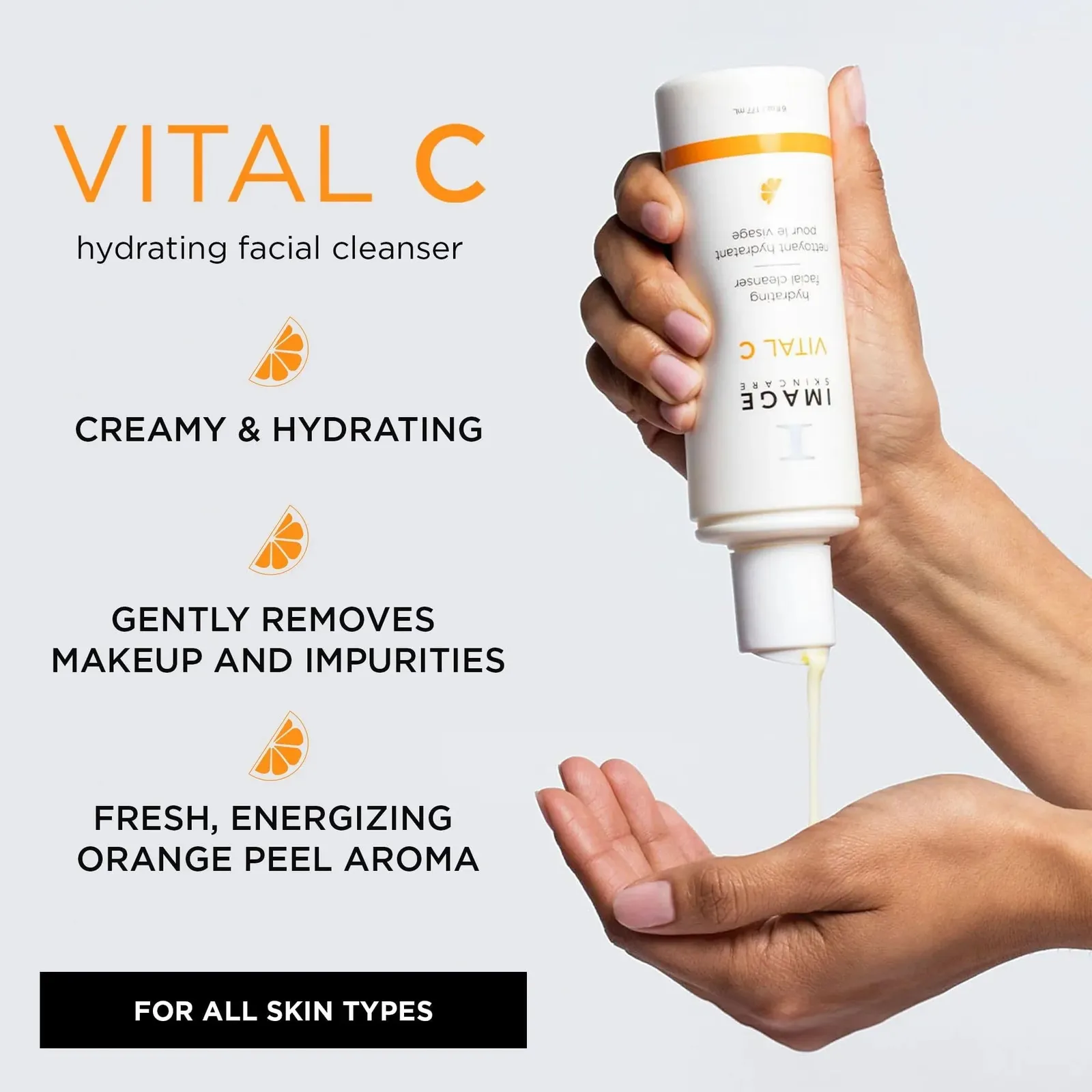 VITAL C Hydrating Facial Cleanser with Vitamin C, E and A, 6 fl oz