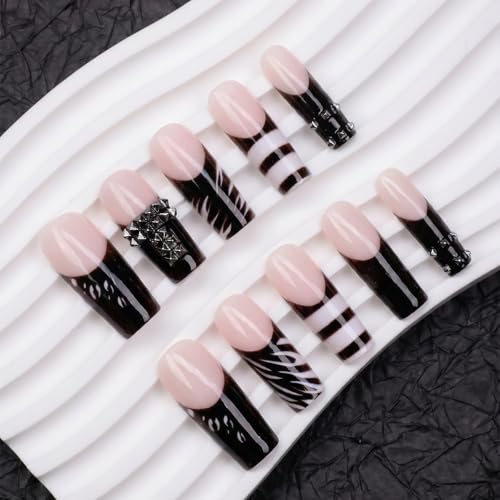 IMSOHOT black white zebra press-ons