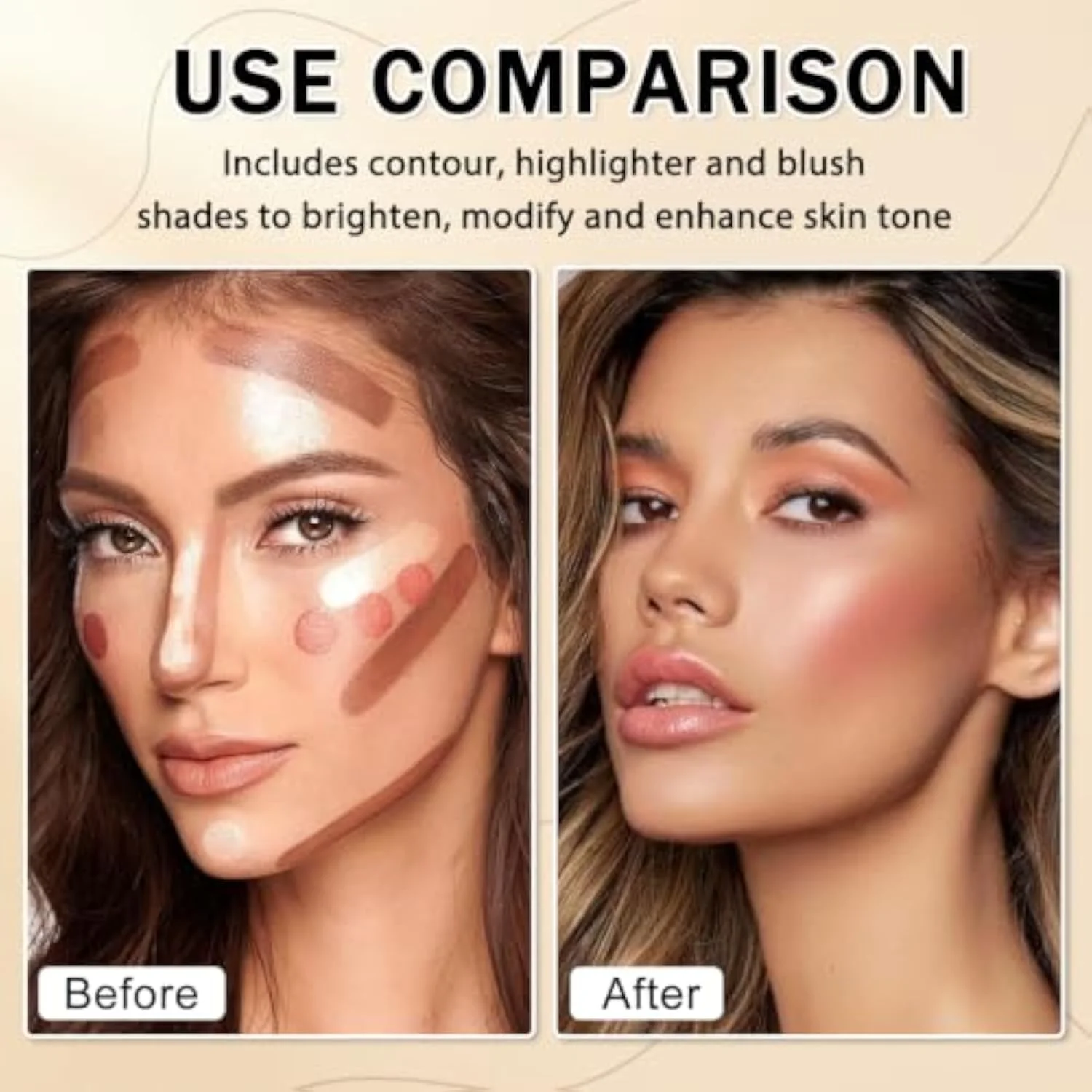 6 Colors Double-ended Cream Contour Stick Makeup Kit, Set A