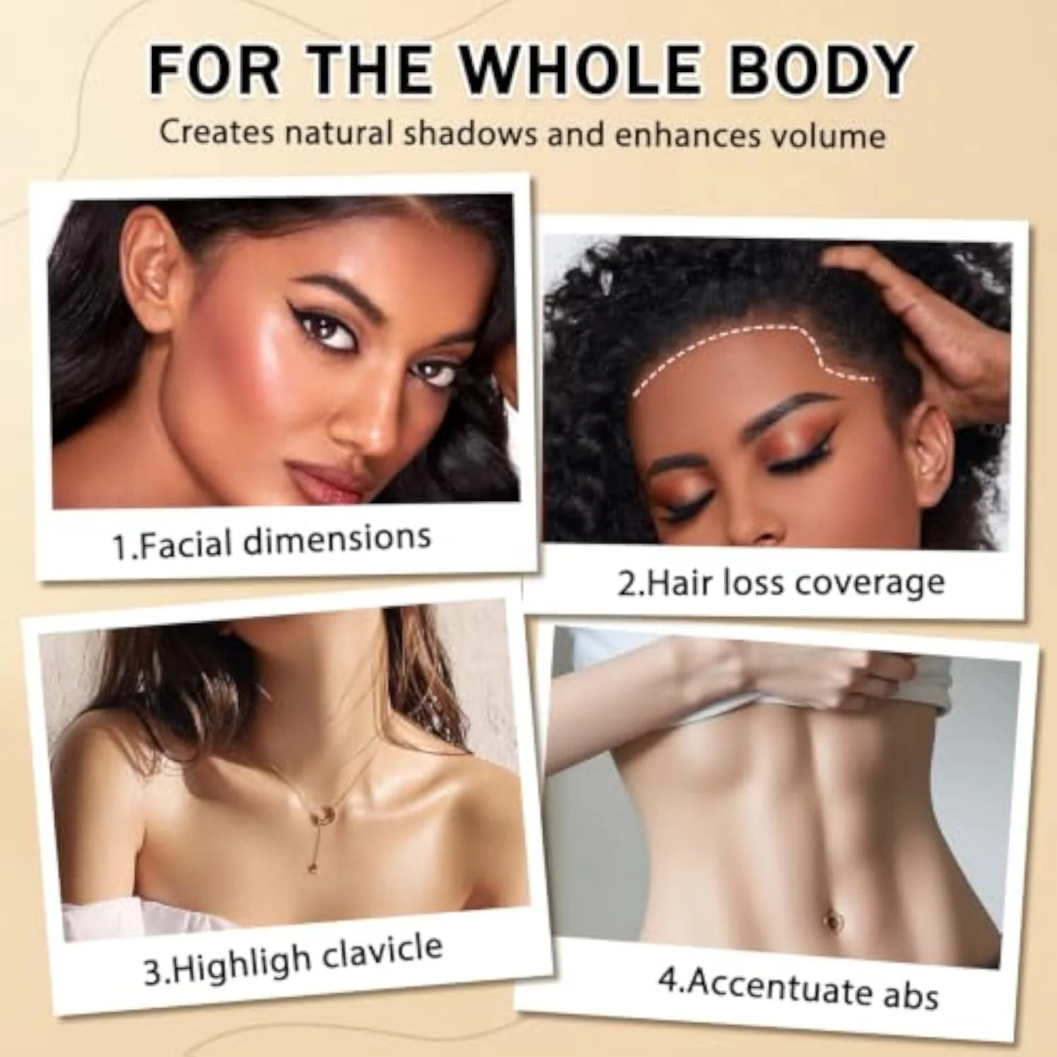 6 Colors Double-ended Cream Contour Stick Makeup Kit, Set A