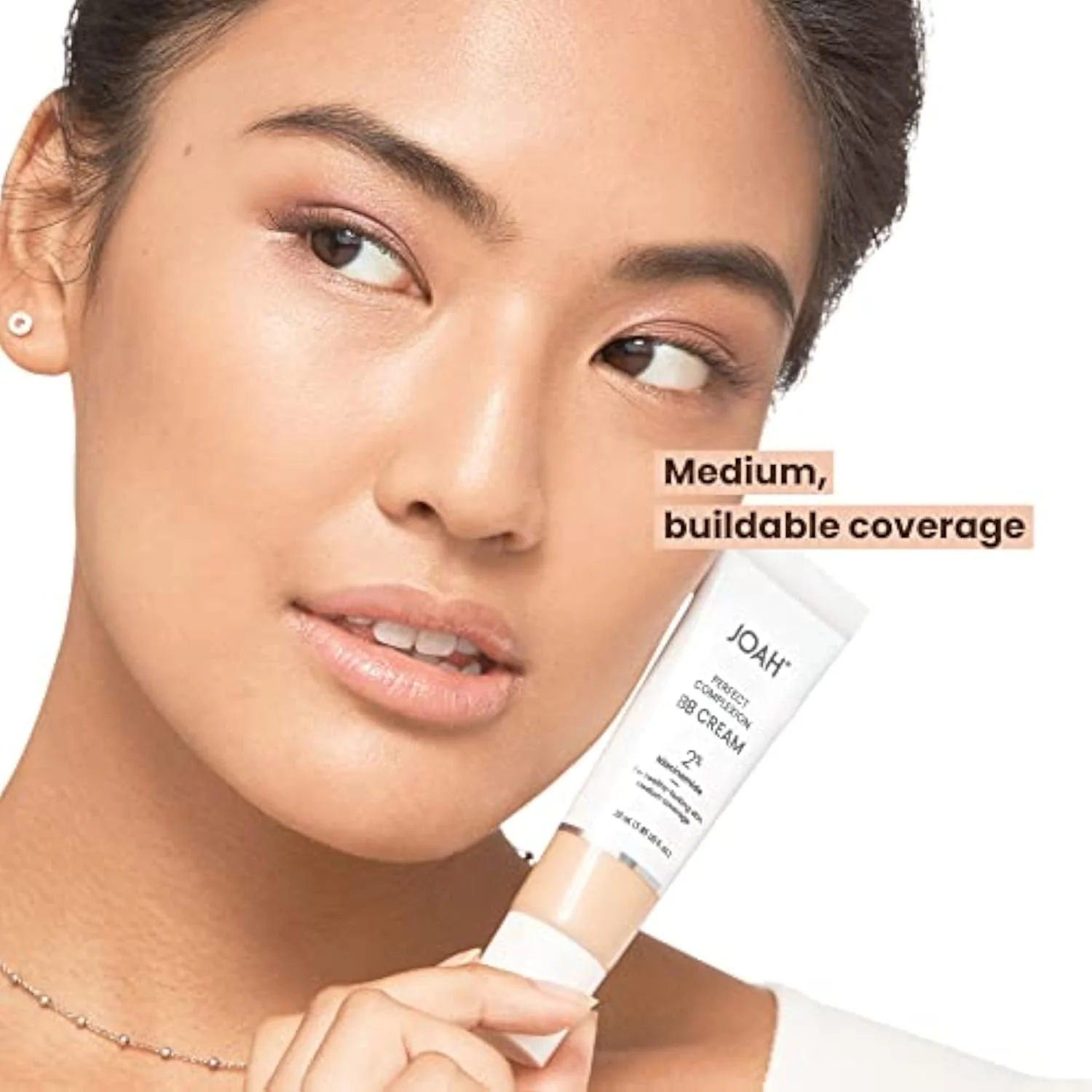 Beauty Perfect Complexion BB Cream with Hyaluronic Acid and Niaciminade, Korean Makeup with Medium Buildable Coverage, Evens Skin Tone, Lightweight, Semi Matte Finish, Fair wi