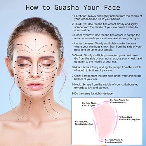 Natural Rose Quartz Stone Gua Sha