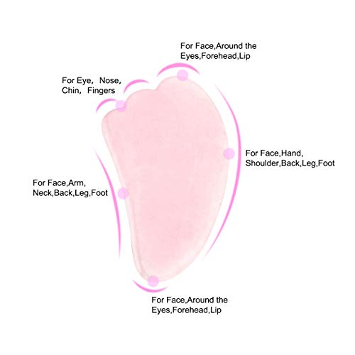 Natural Rose Quartz Stone Gua Sha