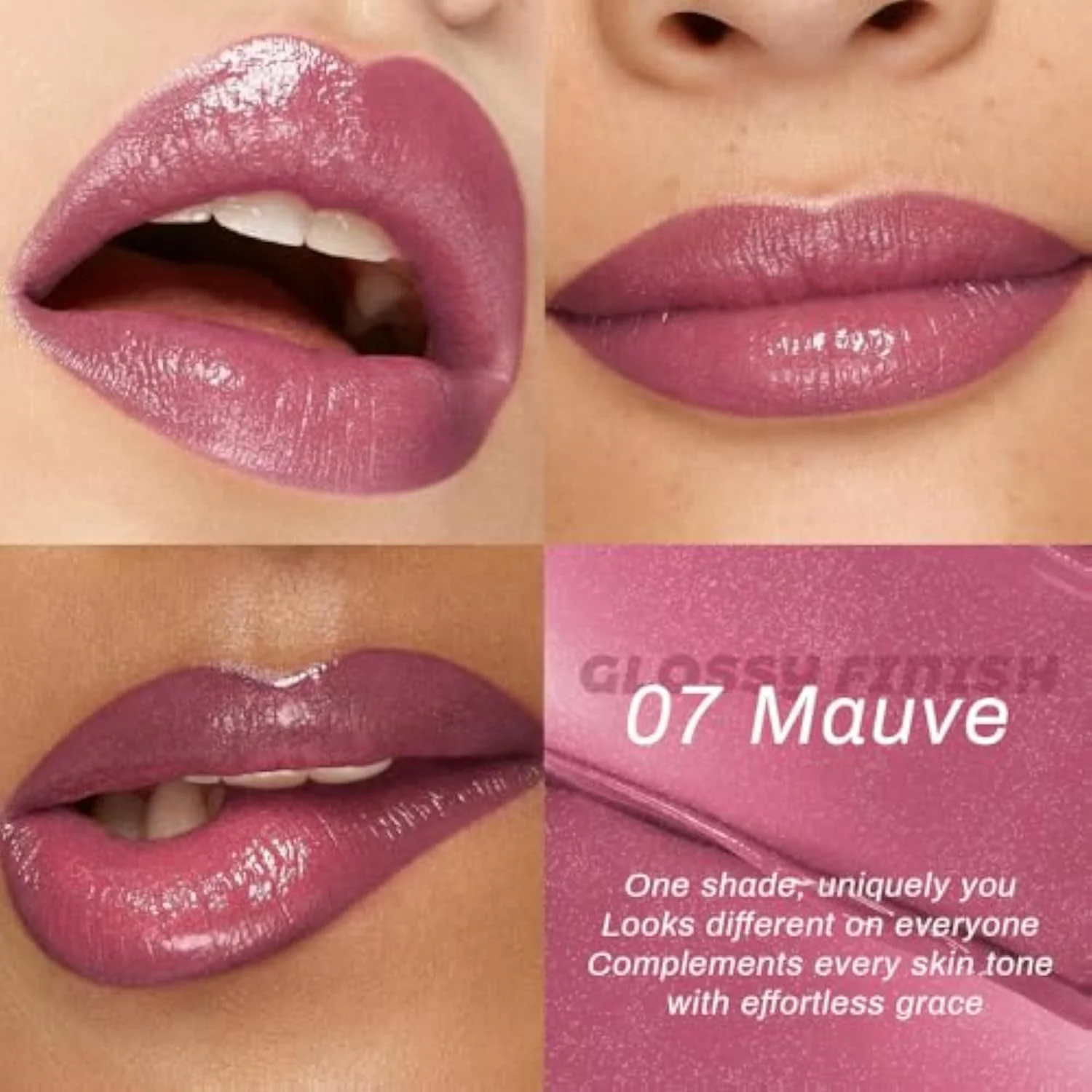 Mauve Honey Lipstick Tinted Lip Balm, Hydrating Shine Lipstick for Women Dry Lips, Moisturizing Nourishing Glossy Lip Gloss Stain Makeup, Sheer Lightweight, Vegan & Cruelty-F
