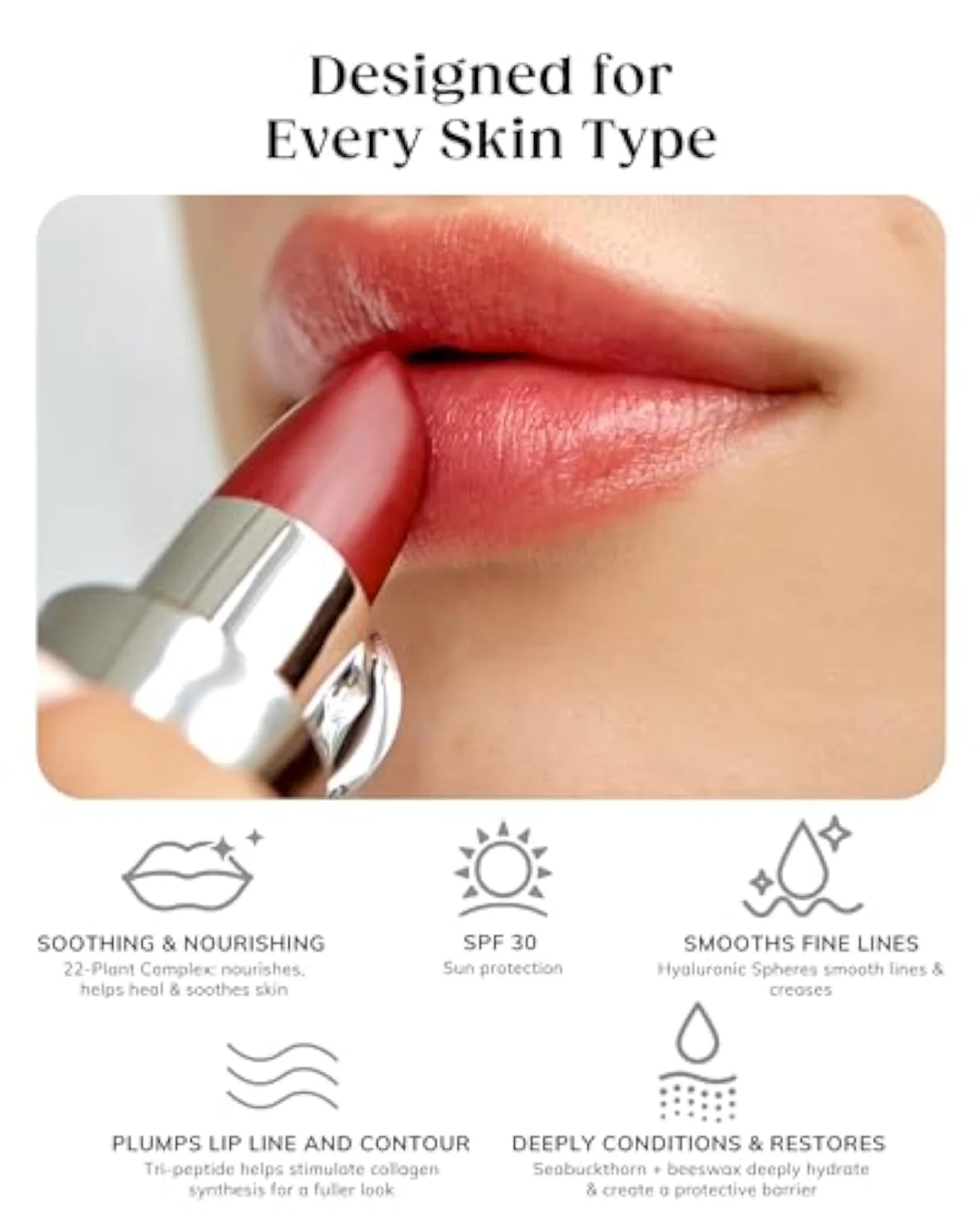Perfect Pout Lipstick, Revitalizing Treatment + SPF 30 Sunscreen, 0.11 oz