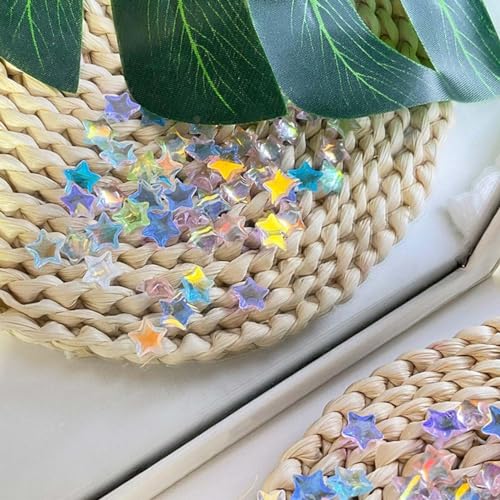 100 Pcs Star Nail Charms 3D Crystal Stars Nail Art Rhinestones Aurora Star Nail Art Charms