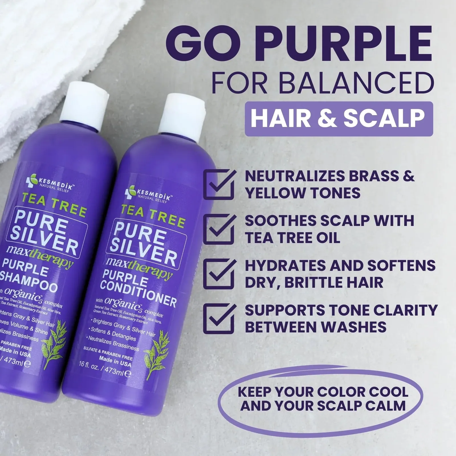 Tea Tree Purple Shampoo & Conditioner