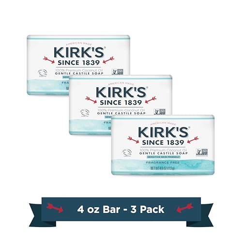 Fragrance Free Castile Bar Soap (Pack of 3)