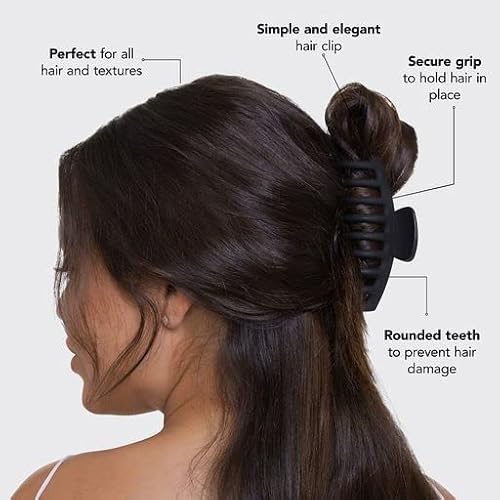Large Hair Clips, Black & Tortoise