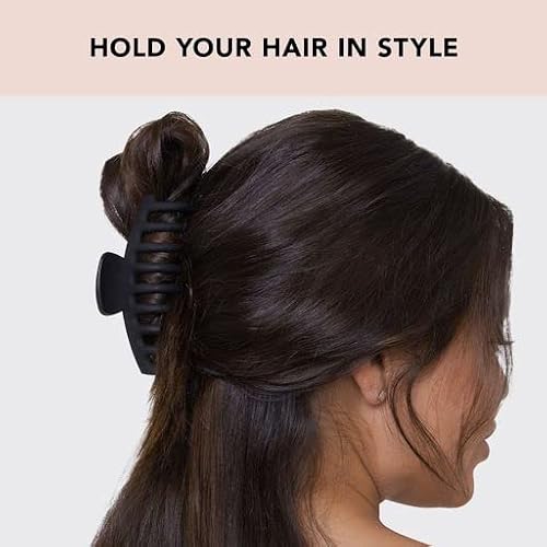 Large Hair Clips, Black & Tortoise