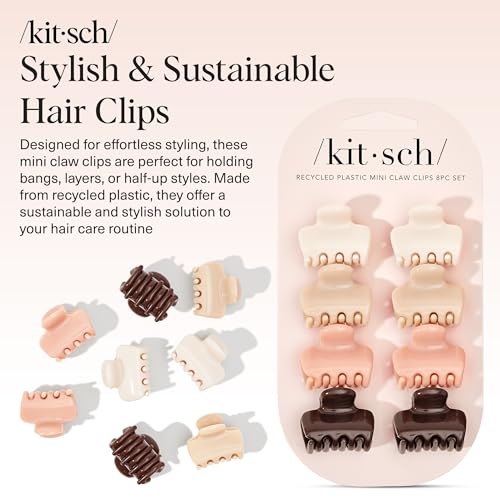 Small Hair Clips, Rosewood