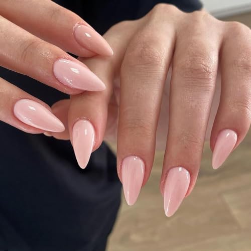 Dusty Pink Press on Nails Medium Almond
