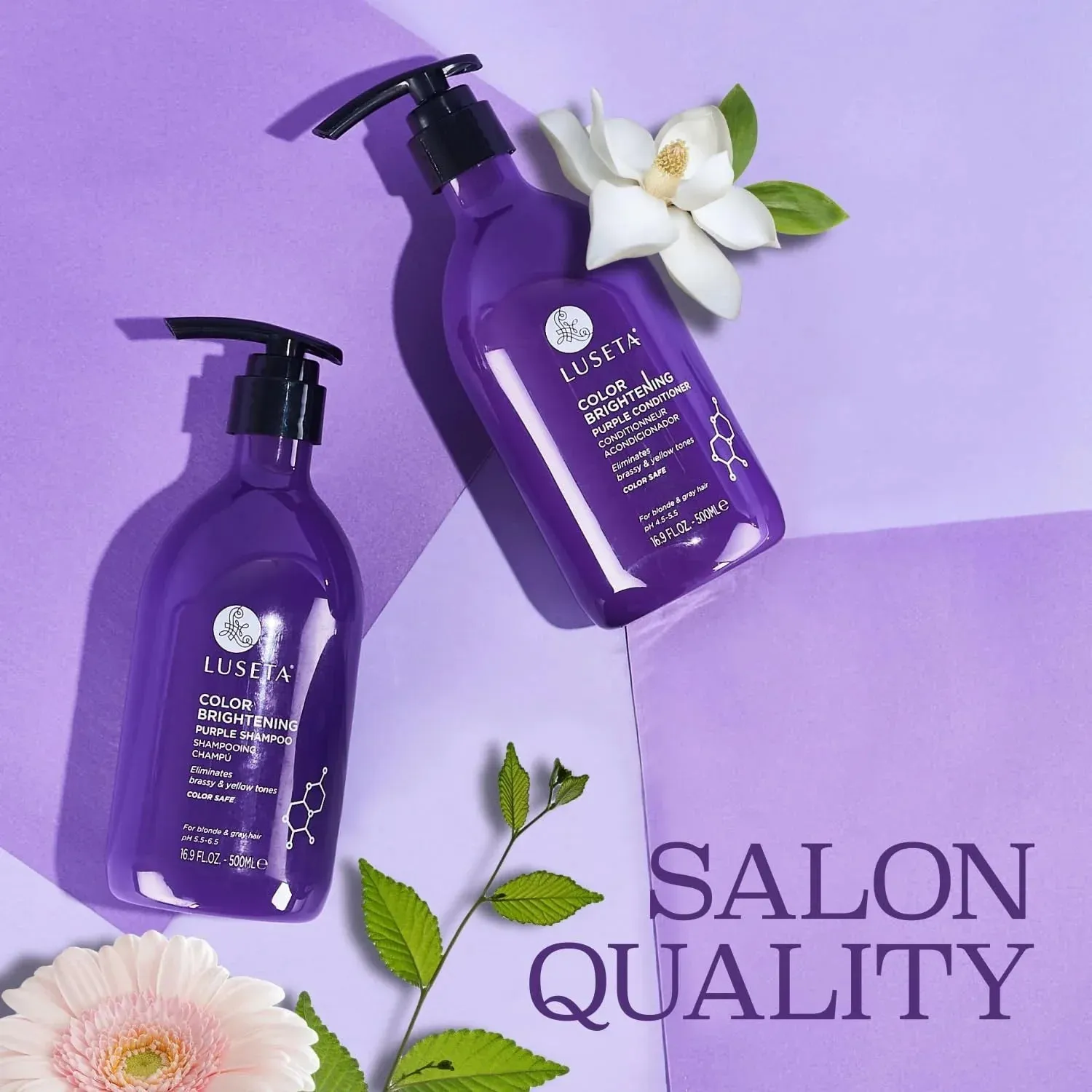 Purple Shampoo and Conditioner Set