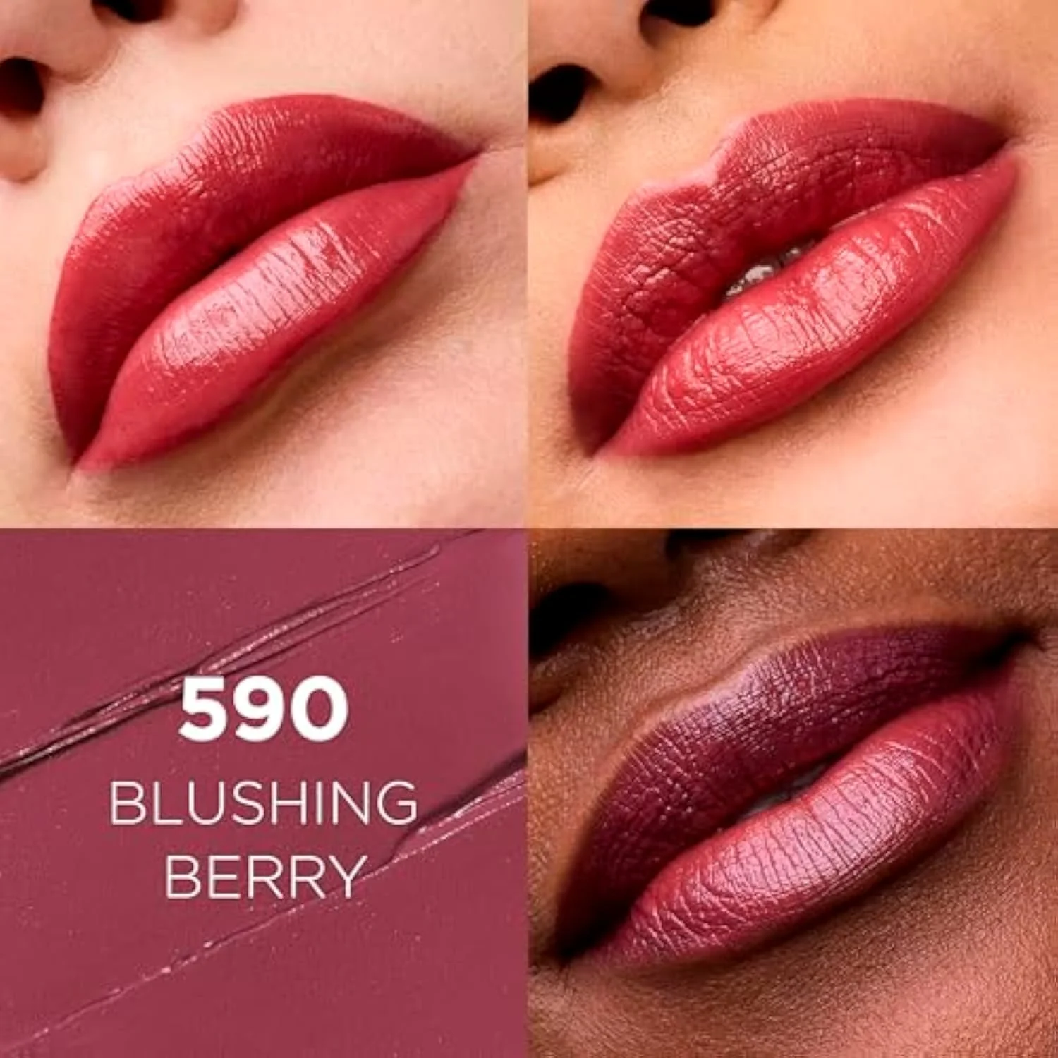 Colour Riche Original Creamy, Hydrating Satin Lipstick with Argan Oil and Vitamin E, Blushing Berry , 1 Count
