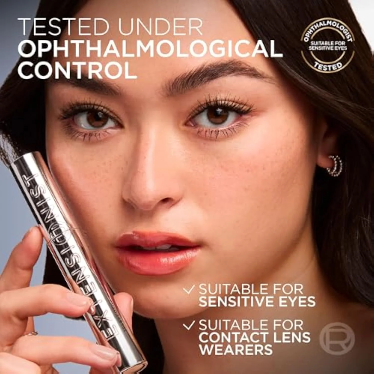 Extensionist Mascara, Lengthening, Volumizing, and Curling Formula For a Lash Extension Eye Makeup Look, Washable Blackest Black