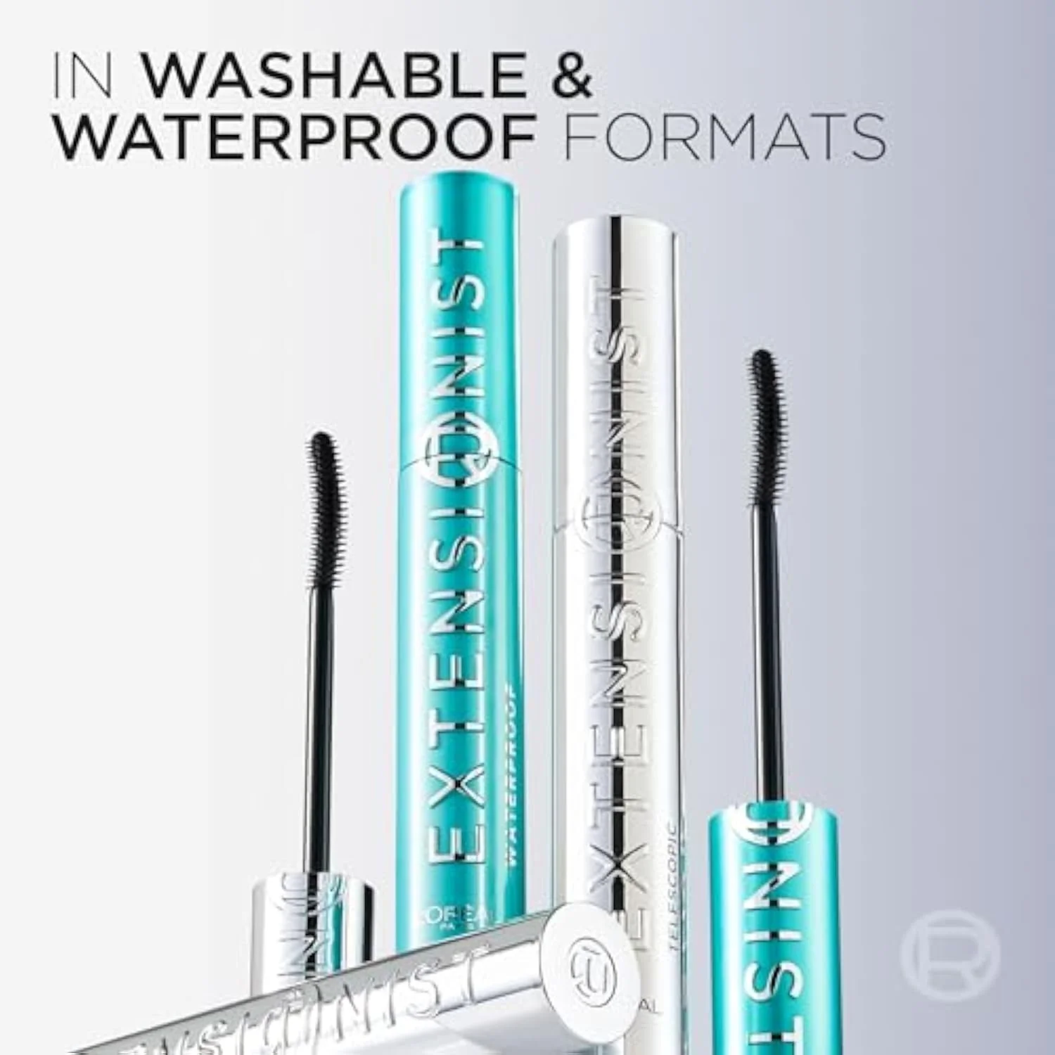 Extensionist Waterproof Mascara, Lengthening, Volumizing, and Curling Formula For a Lash Extension Eye Makeup Look, Waterproof Black