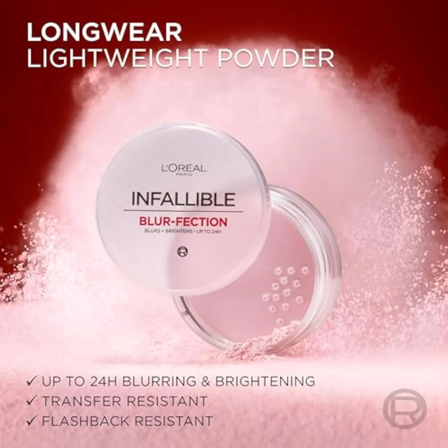 Infallible Blur-fection Longwear Loose Setting Powder, Blurring Face Powder With Up to 24HRs of Wear, Translucent Light, 1 Kit