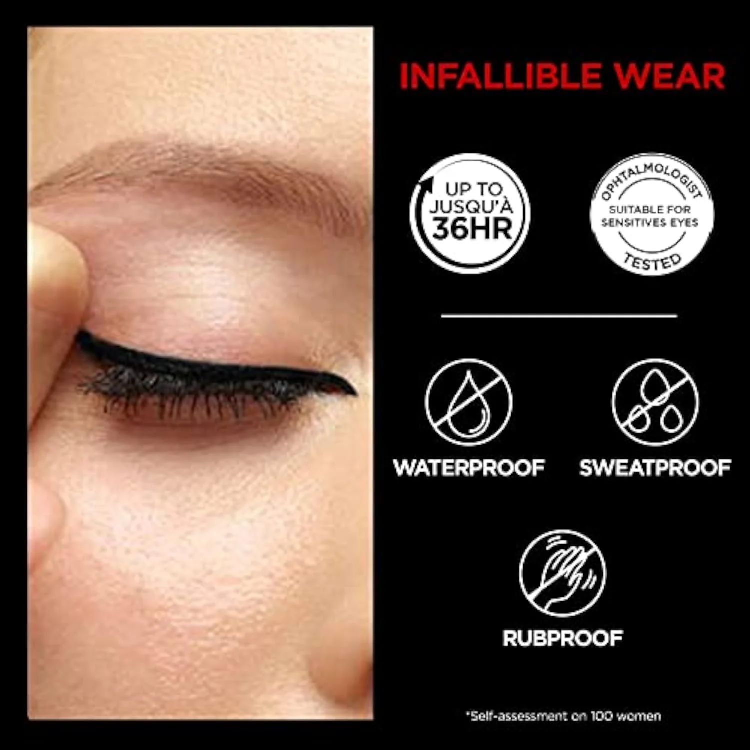 Infallible Grip Mechanical Gel Eyeliner Pencil, Smudge-Resistant, Waterproof Eye Makeup with Up to 36HR Wear, Brown Denim, 0.01 Oz