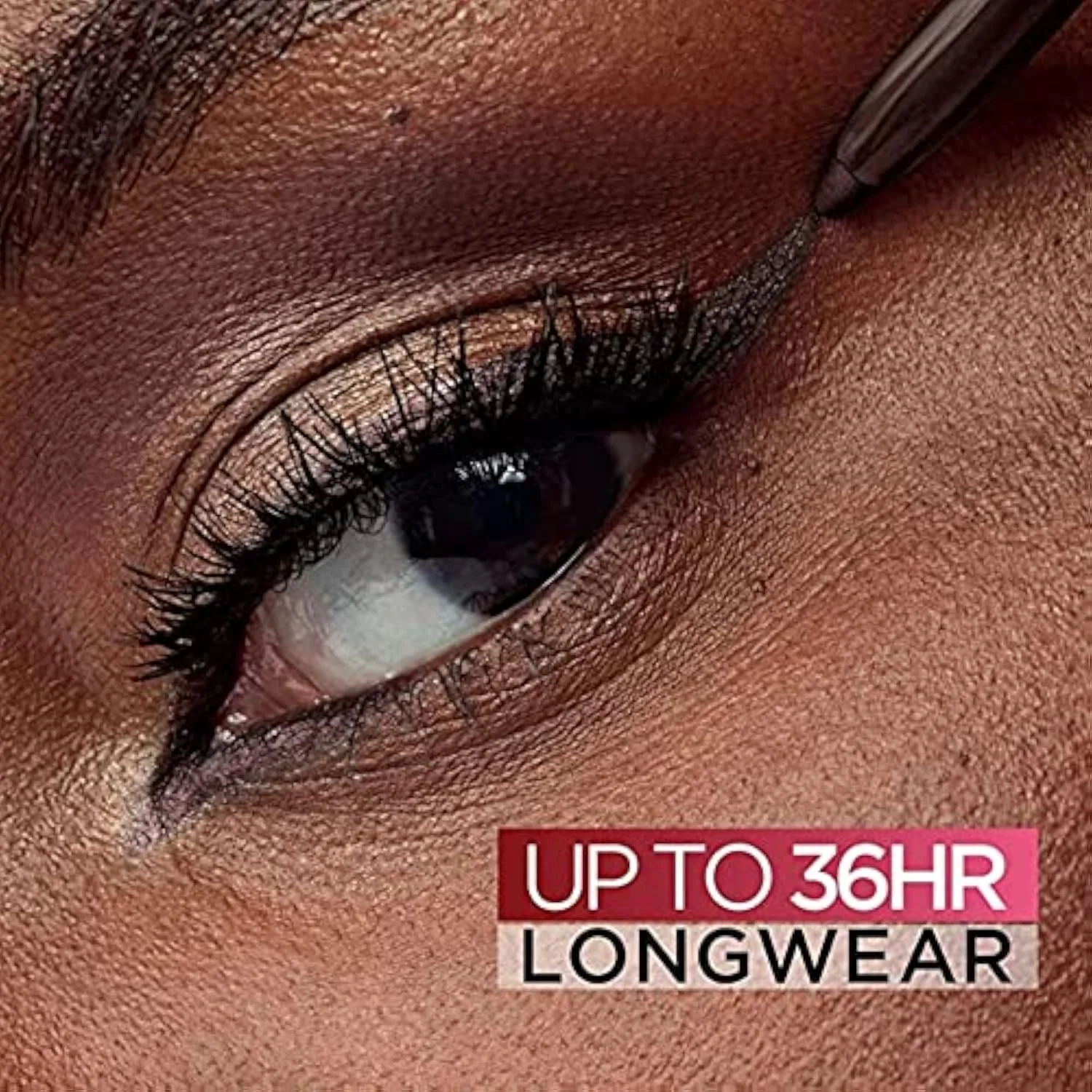 Infallible Grip Mechanical Gel Eyeliner Pencil, Smudge-Resistant, Waterproof Eye Makeup with Up to 36HR Wear, Brown Denim, 0.01 Oz