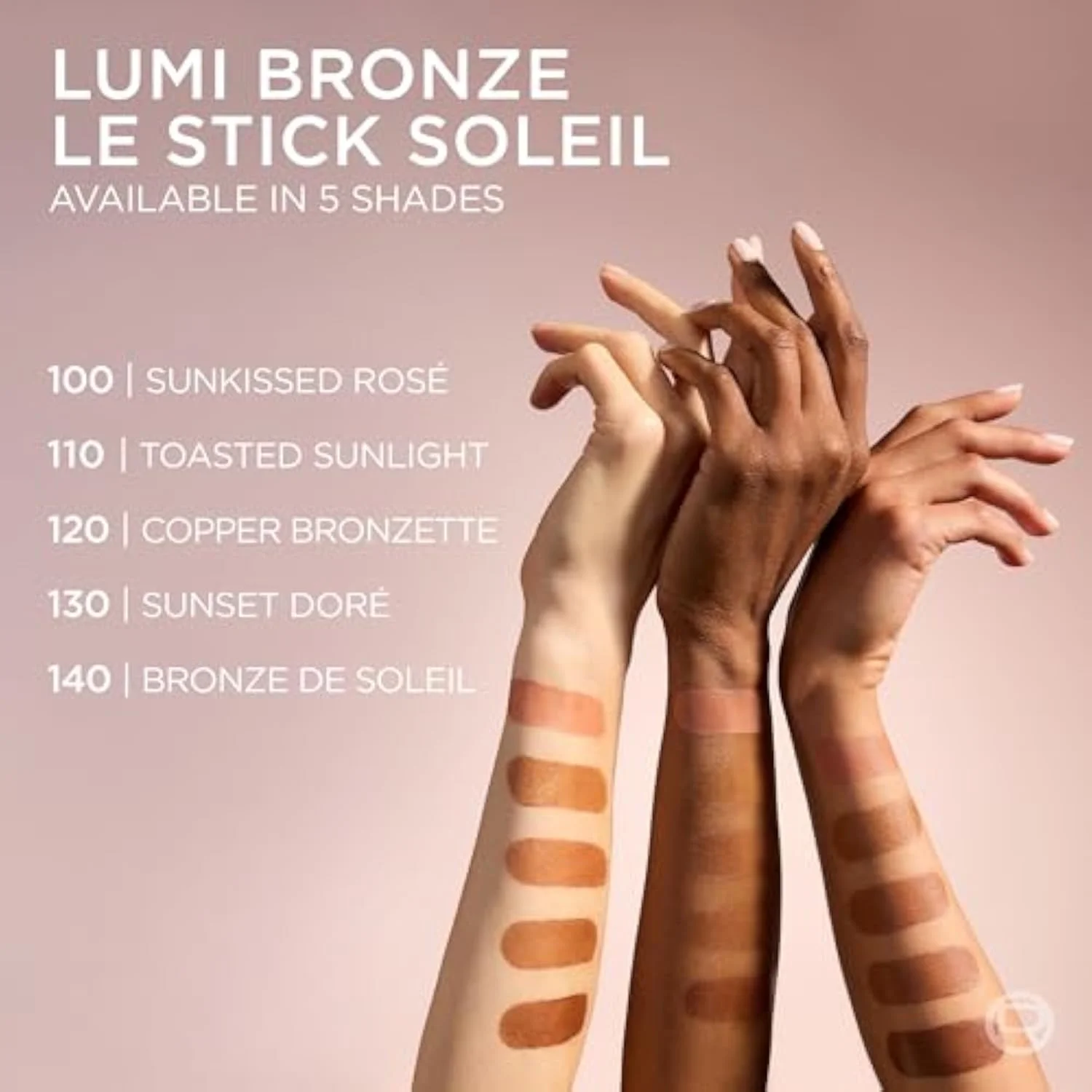 Lumi Bronze Le Stick Soleil Bronzer Stick, Cream-To-Powder Bronzer For A Sunkissed Face Makeup Glow, 100 Sunkissed Rosé