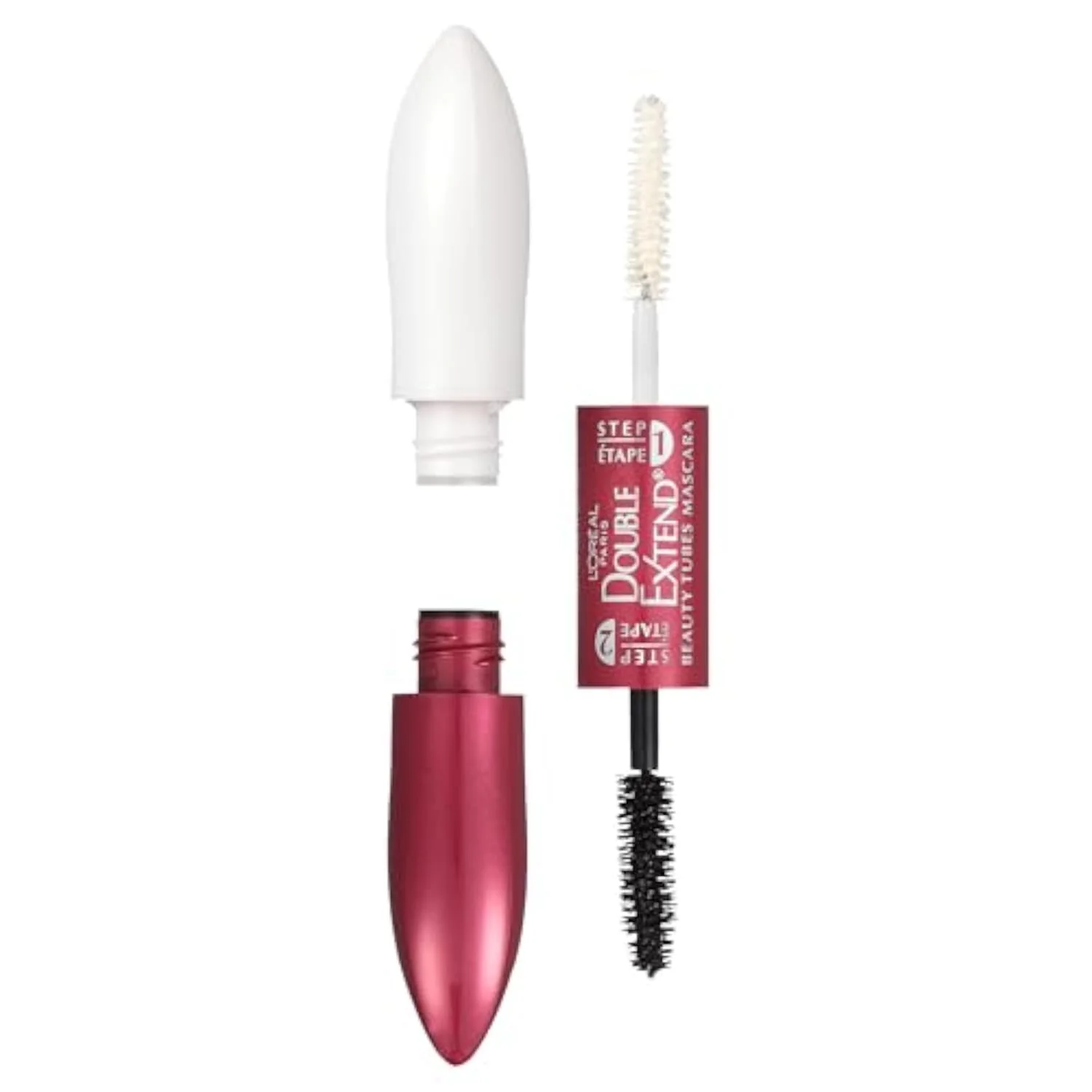 Makeup Double Extend Tubing Mascara, Lengthening 2 Step Mascara, Smudgeproof, Black