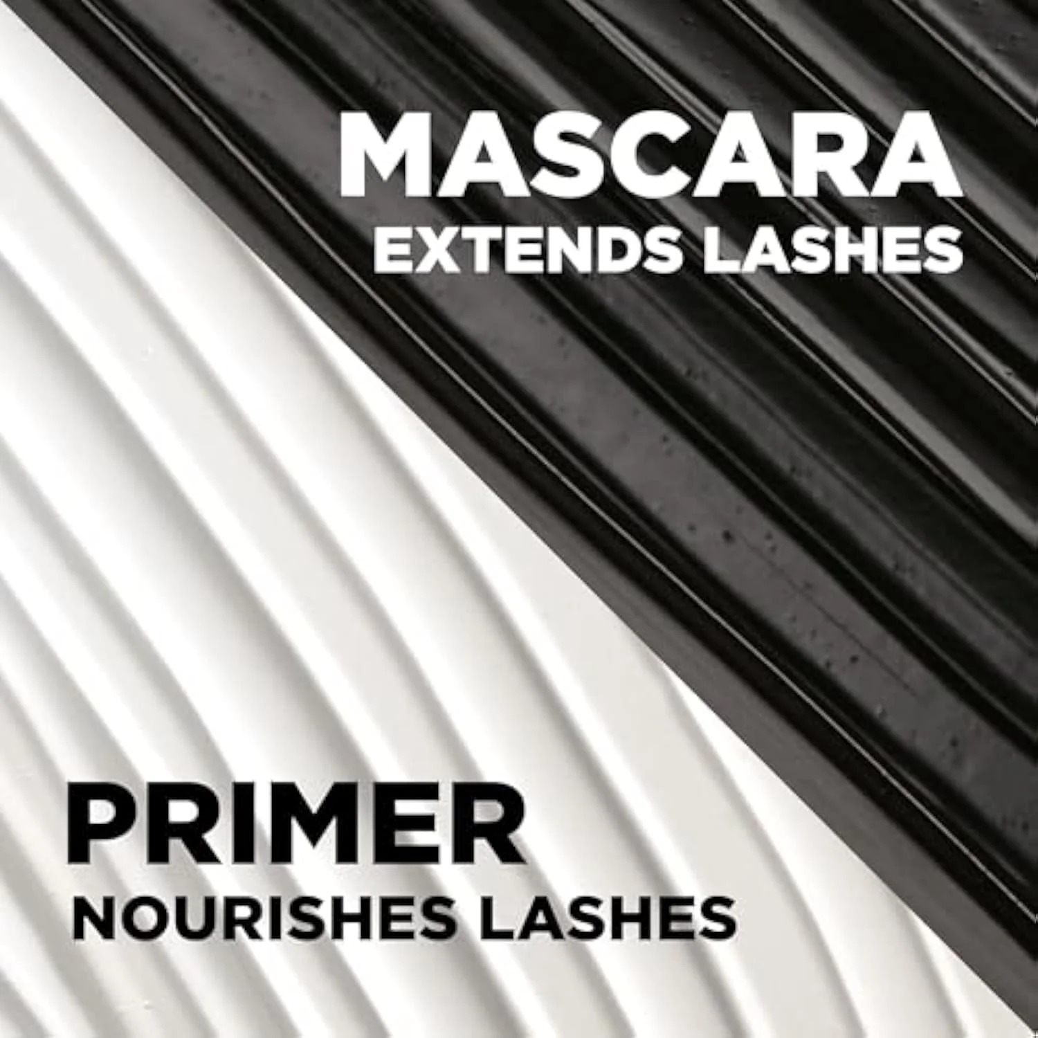 Makeup Double Extend Tubing Mascara, Lengthening 2 Step Mascara, Smudgeproof, Black