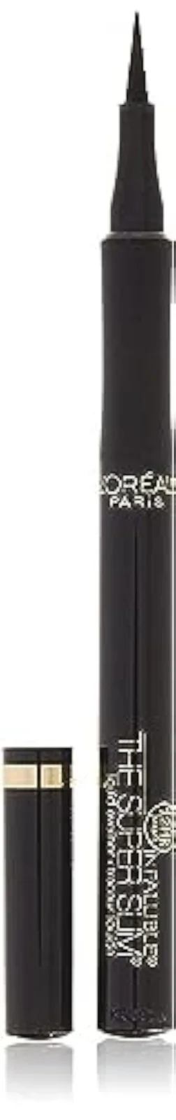 Makeup Infallible Super Slim Long-Lasting Liquid Eyeliner, Ultra-Fine Felt Tip, Quick Drying Formula, Glides on Smoothly, Black, Pack of 1
