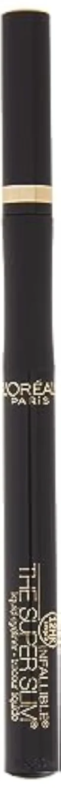 Makeup Infallible Super Slim Long-Lasting Liquid Eyeliner, Ultra-Fine Felt Tip, Quick Drying Formula, Glides on Smoothly, Black, Pack of 1