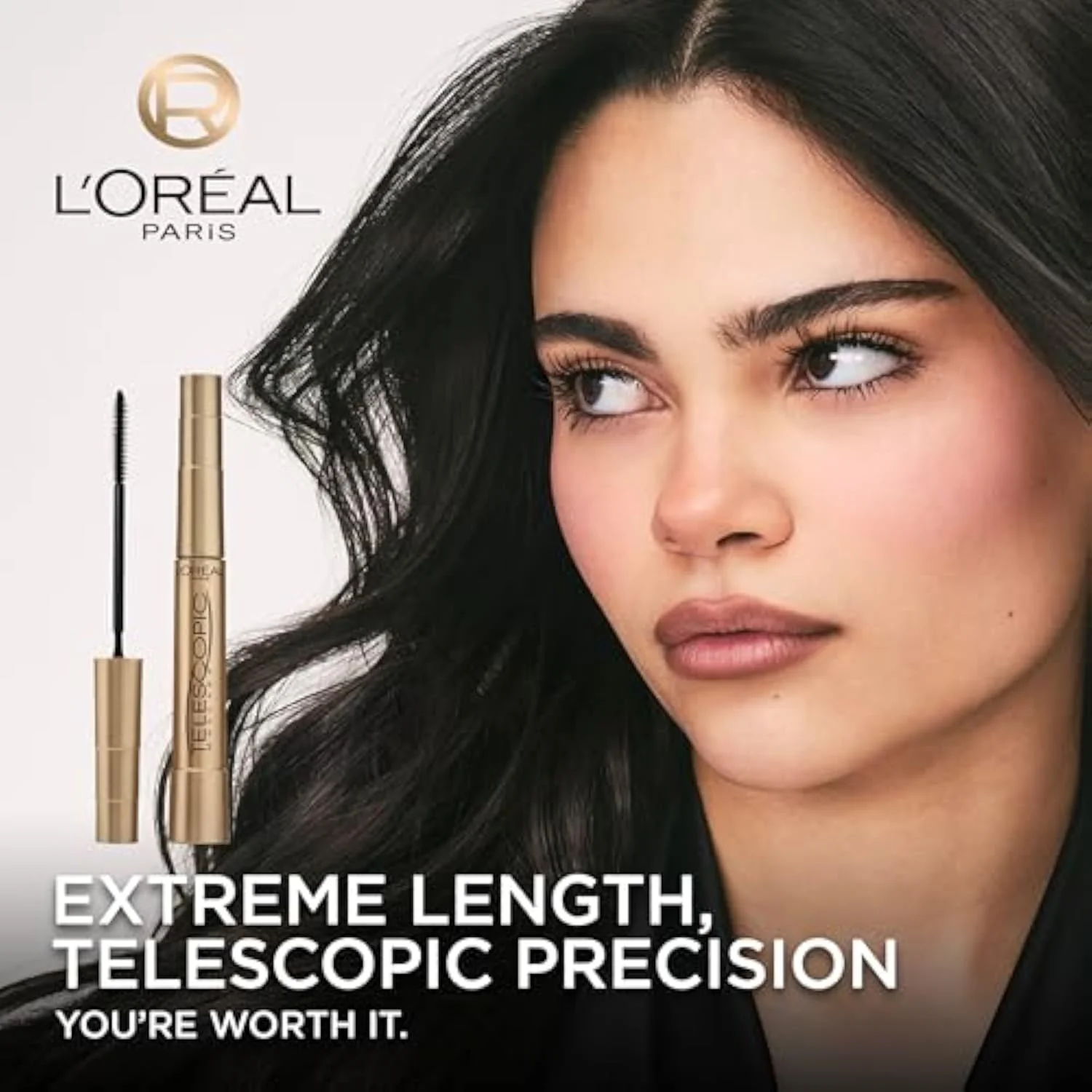 Makeup Telescopic Original Lengthening Mascara, Carbon Black, 0.27 Fl Oz (Pack of 1)