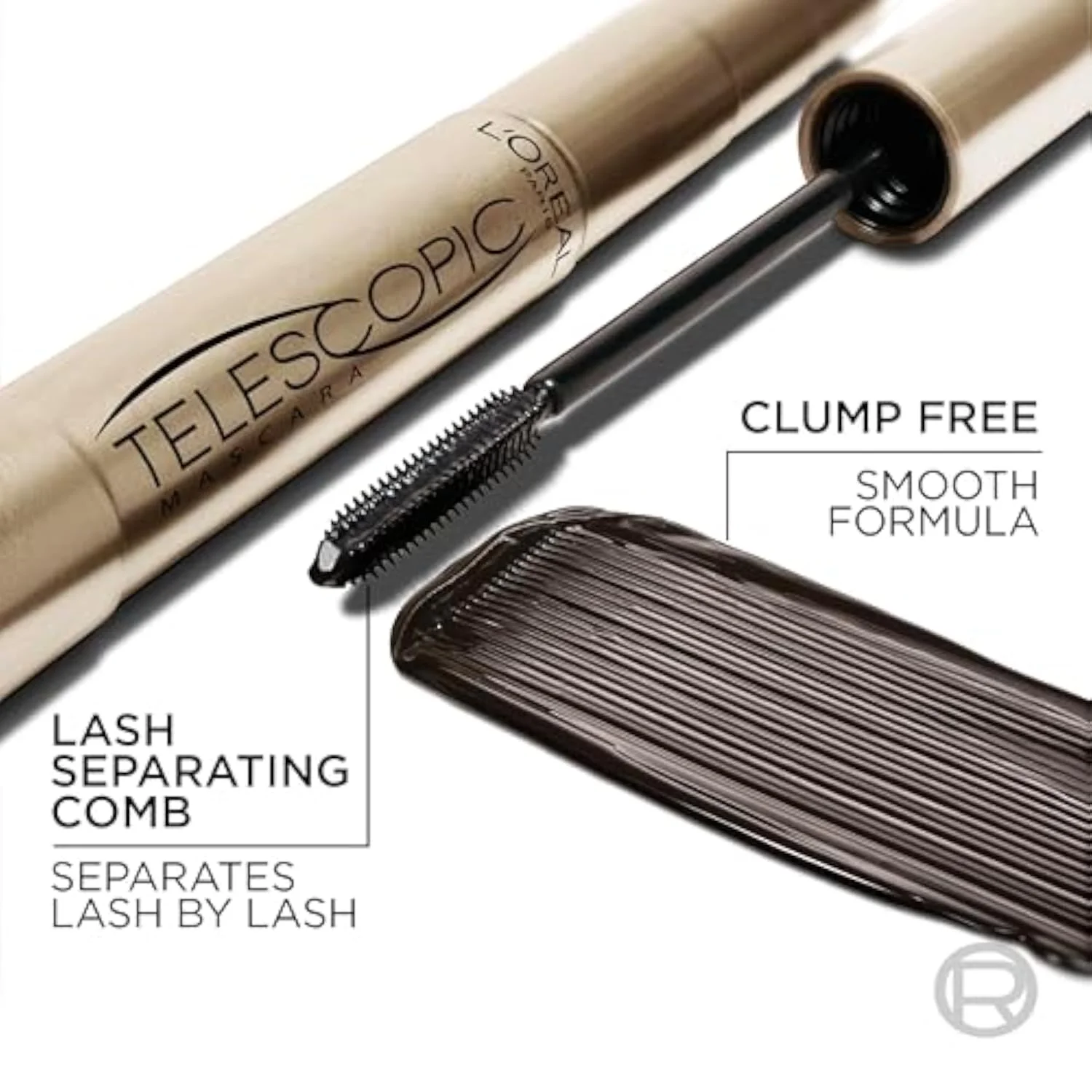 Makeup Telescopic Original Lengthening Mascara, Carbon Black, 0.27 Fl Oz (Pack of 1)
