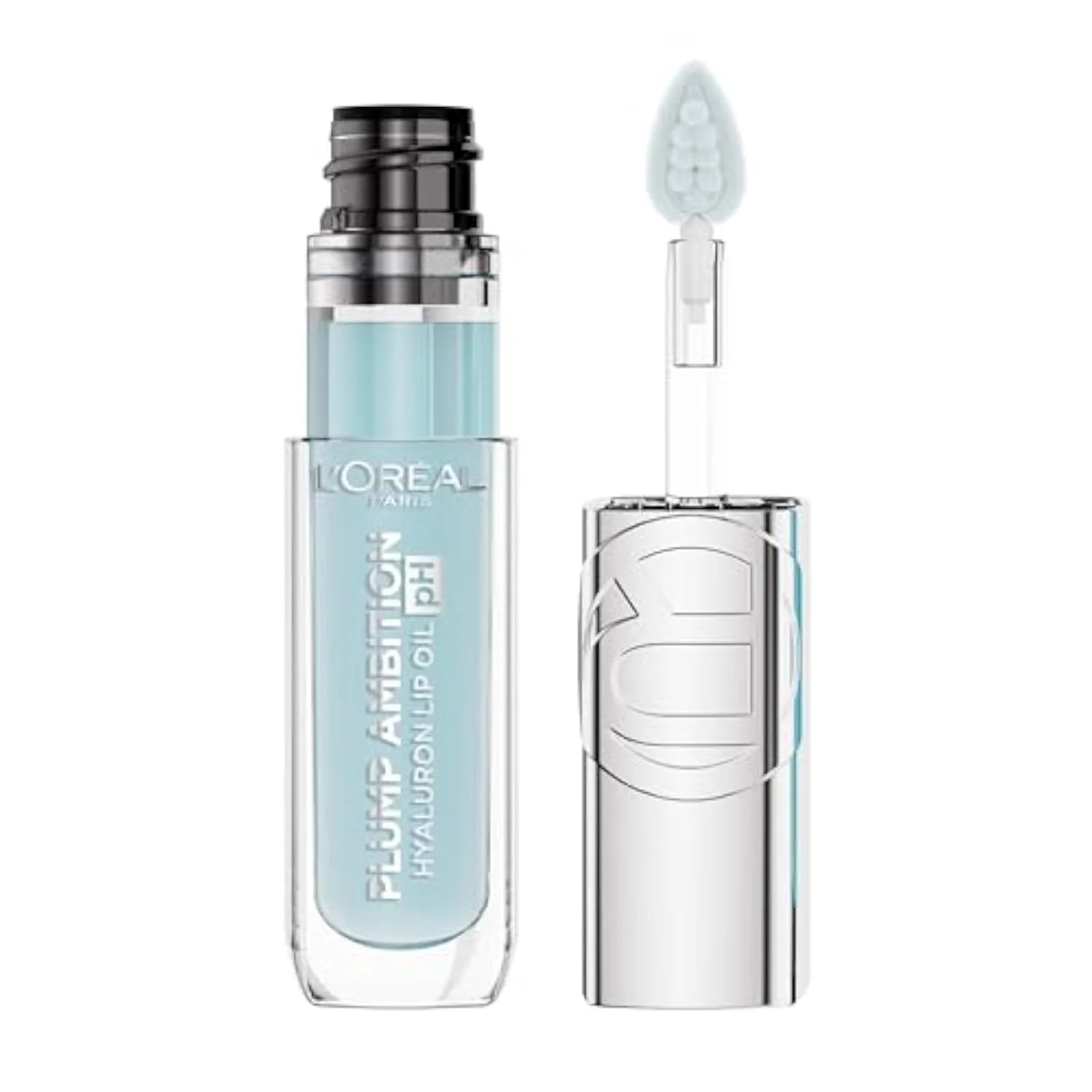 Plump Ambition pH Hyaluron Lip Oil, Color Shifting Lip Tint with 24HR Hydration, Volumizing Shine and Lasting Color, 010 pH Cristal Ice