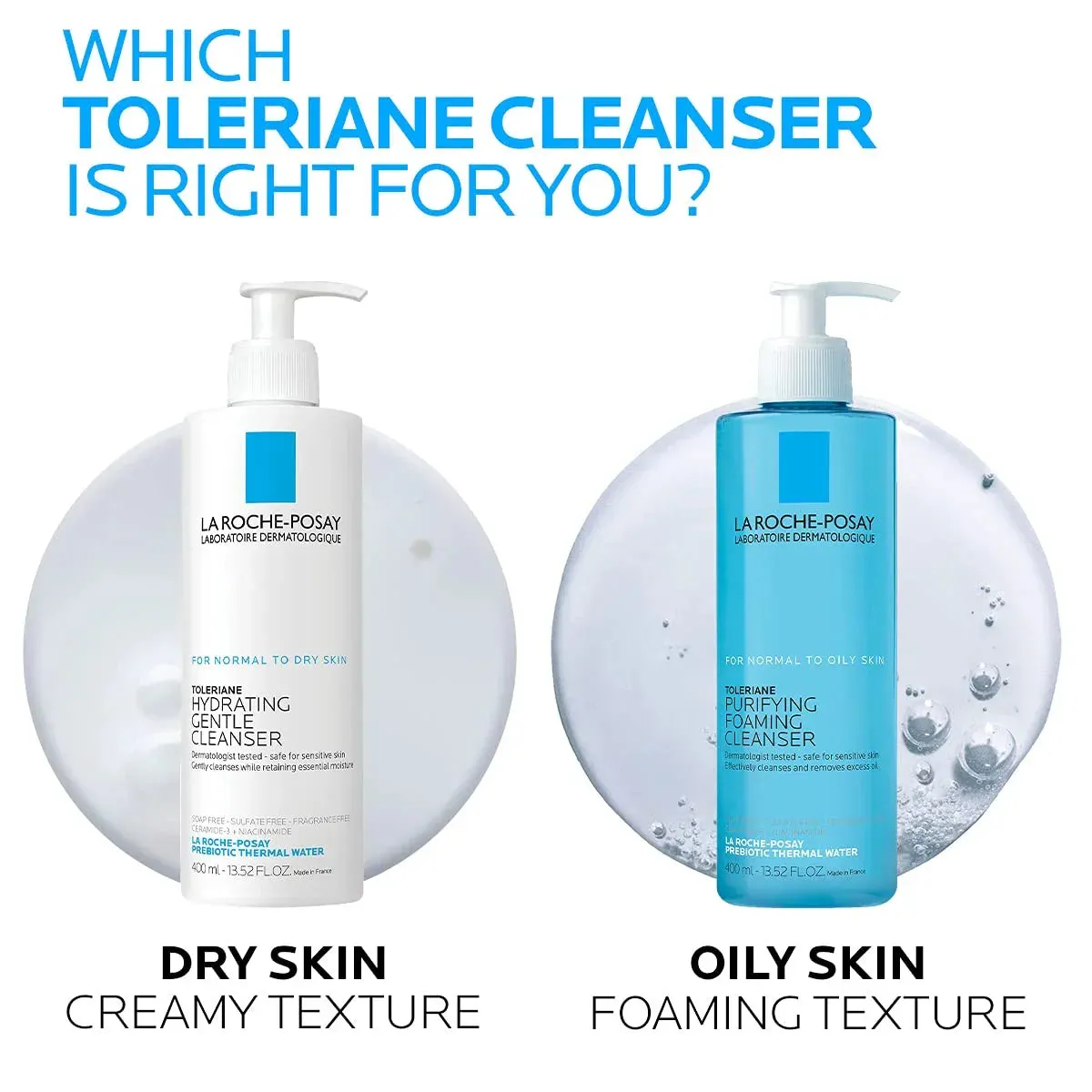 Toleriane Purifying Foaming Facial Cleanser, Oil Free Face Wash