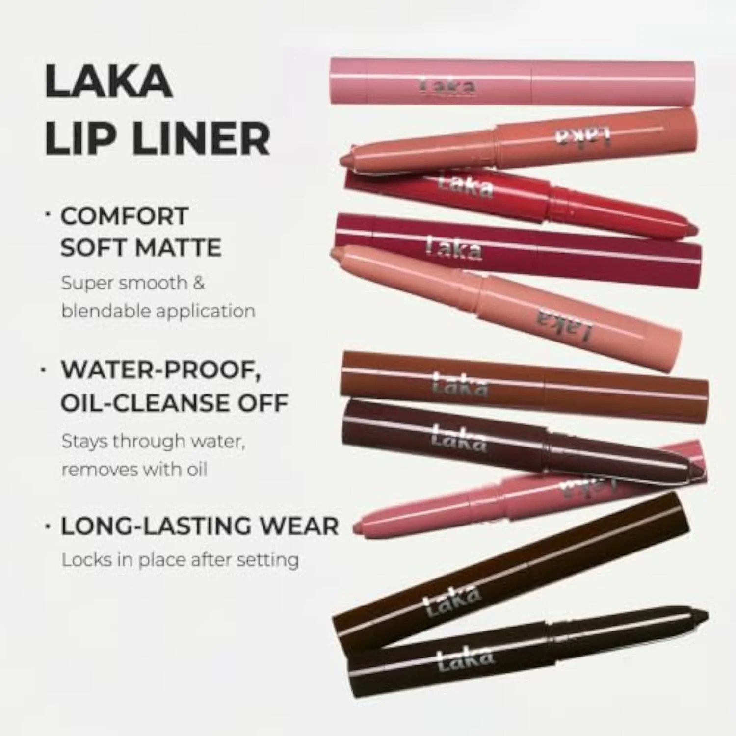 Lip Liner - Smooth & Blendable Soft Matte Lip Contour Pencil for Shaping & Overlining Lips | Waterproof Formula, Oil-Cleanse Off, Long-Lasting Wear | #02 Suede Pink (Cool Nude
