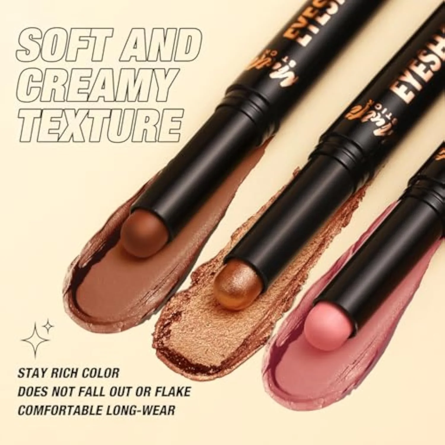 8 Color Waterproof Dual-Ended Eyeshadow Stick Set, Eye Makeup #A