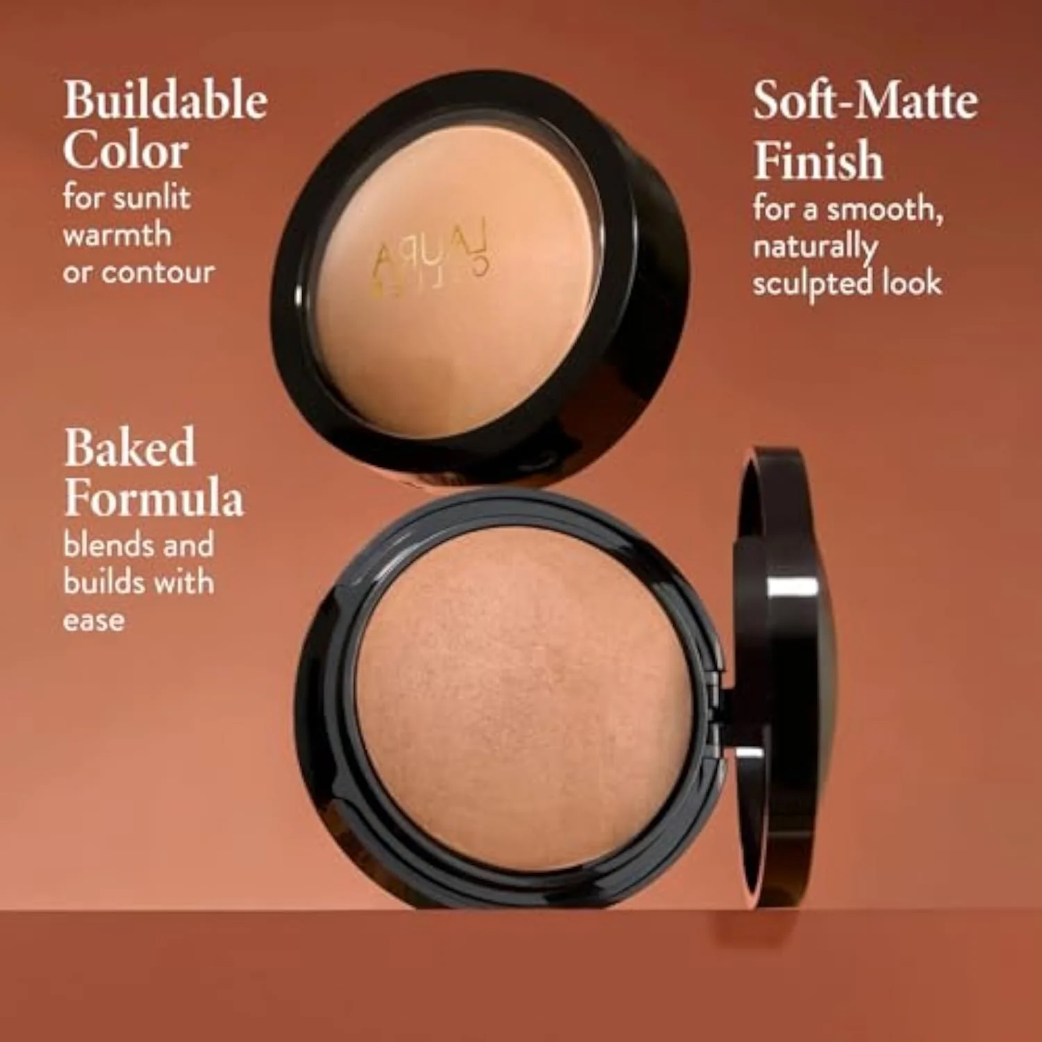 Double Take Baked Bronzer for Mature Skin, Medium | Matte Bronzing Powder for Natural-Looking Warmth & Soft Contour, Buildable Color, Never Orangey Finish
