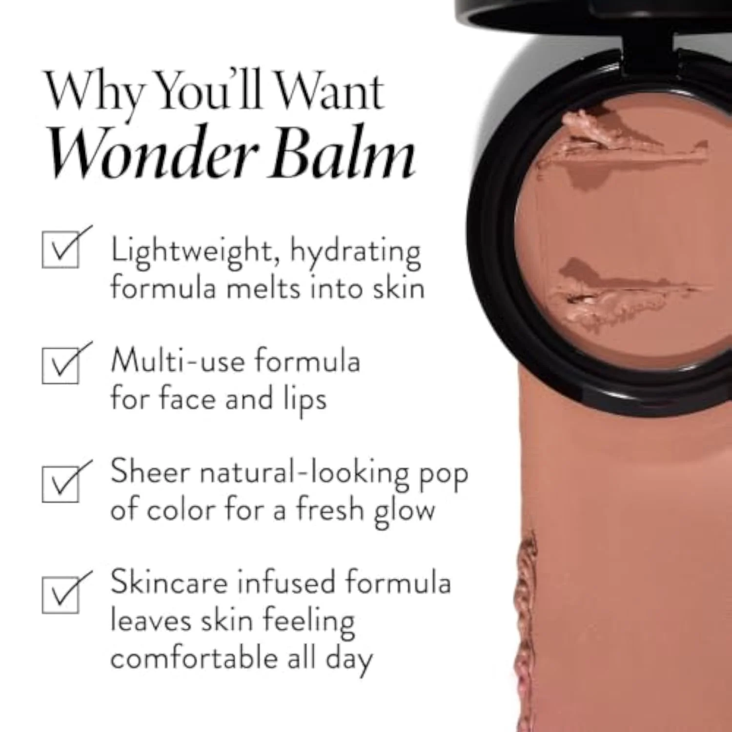 LAURA GELLER The Wonder Balm Cream Blush –Multi-Use, Pinch-Me Pink