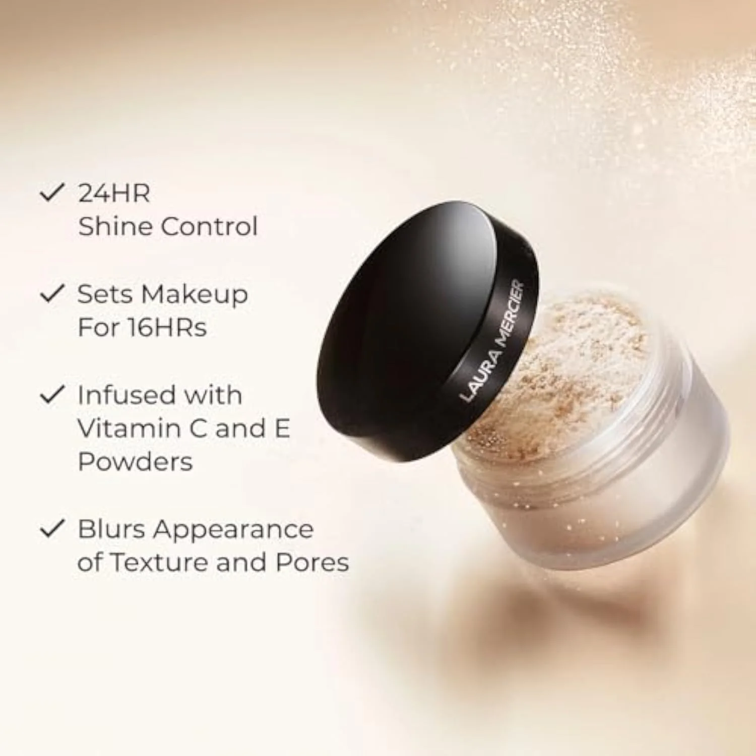 Translucent Loose Setting Powder - Blurring + Finishing Powder with 24HR Matte Finish - Long-Wear Shine Control Face Makeup for Mature, Sensitive & Oily Skin Types (0