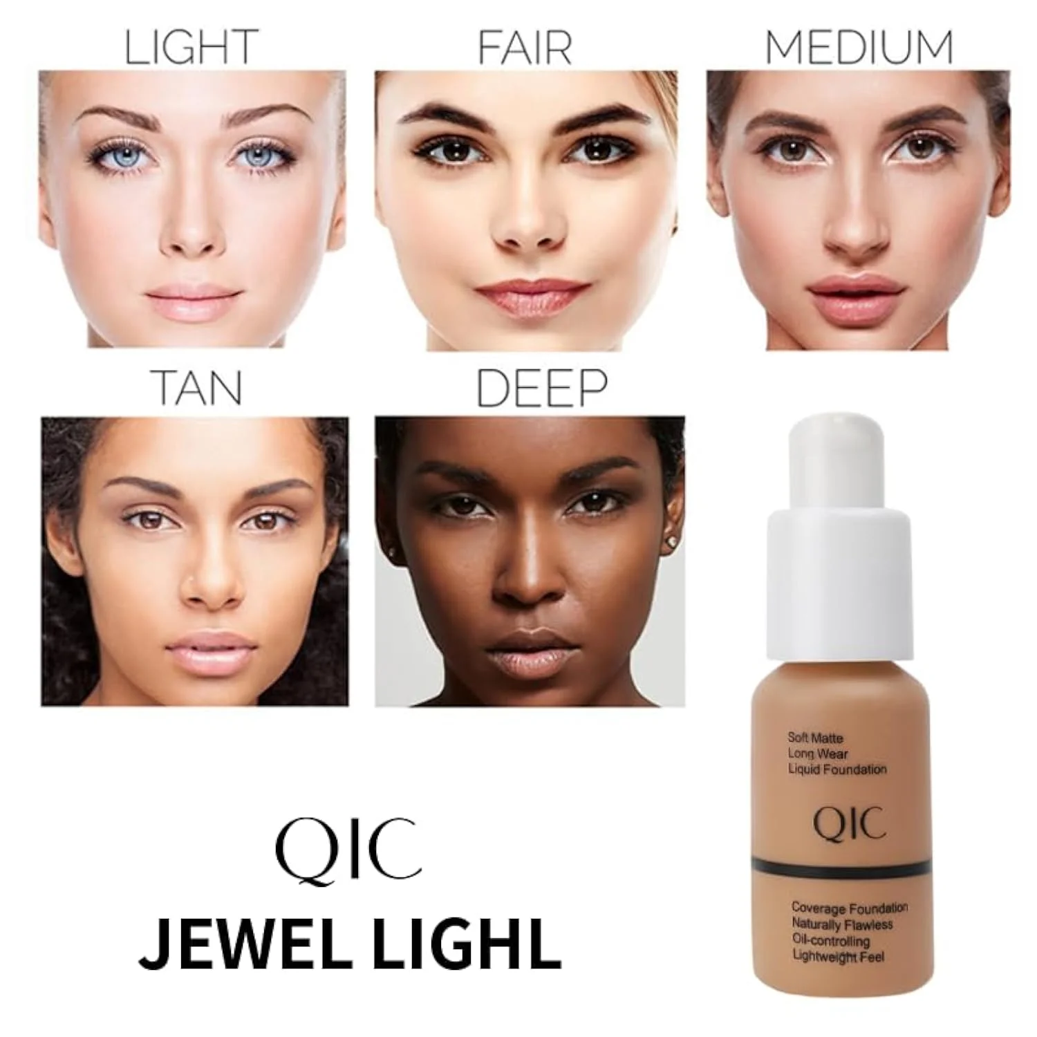 24HR Flawless Liquid Foundation Makeup - Soft Beige | Full Coverage, Weightless Matte Finish, Hydrating & Long Lasting Foundation, Transfer-Resistant, For All-Day Wear (03)