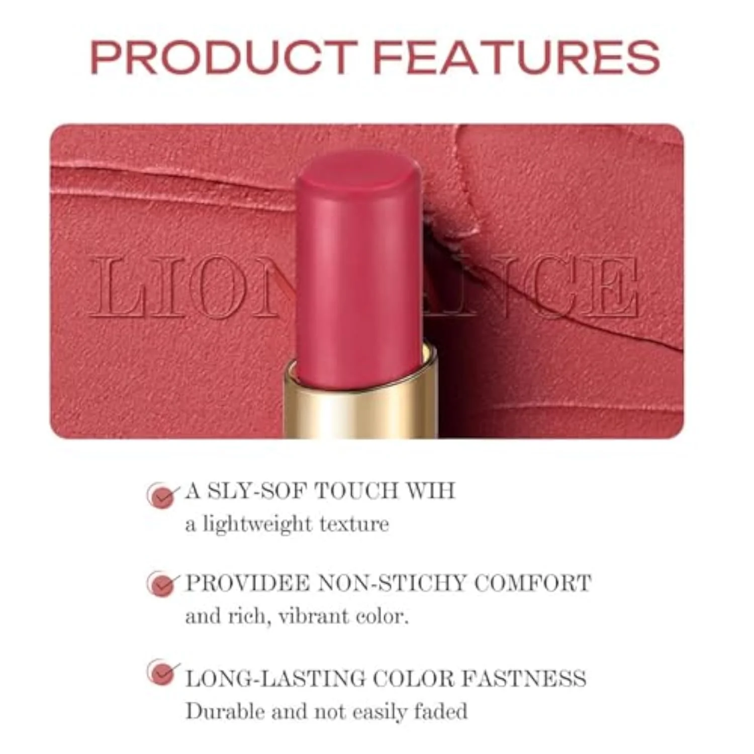 Soft Matte Bullet Lipstick in Soft Petal, Soft Pink Nude Beige Pink Lip Color with a Lightweight Velvet Matte Finish for Everyday Wear