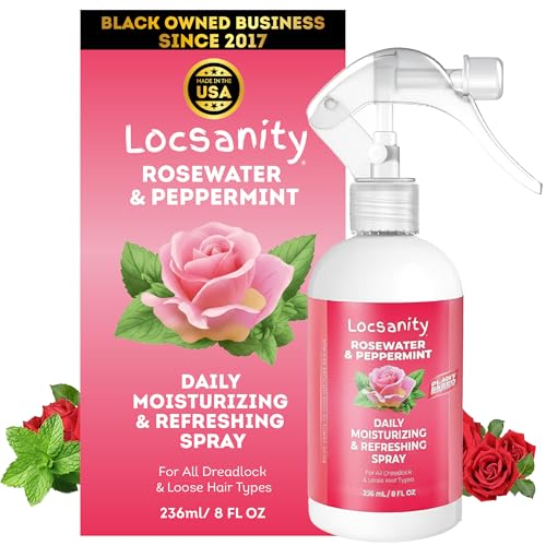 Loc Spray - Locsanity Daily Moisturizing Rosewater & Peppermint Spray for Locs