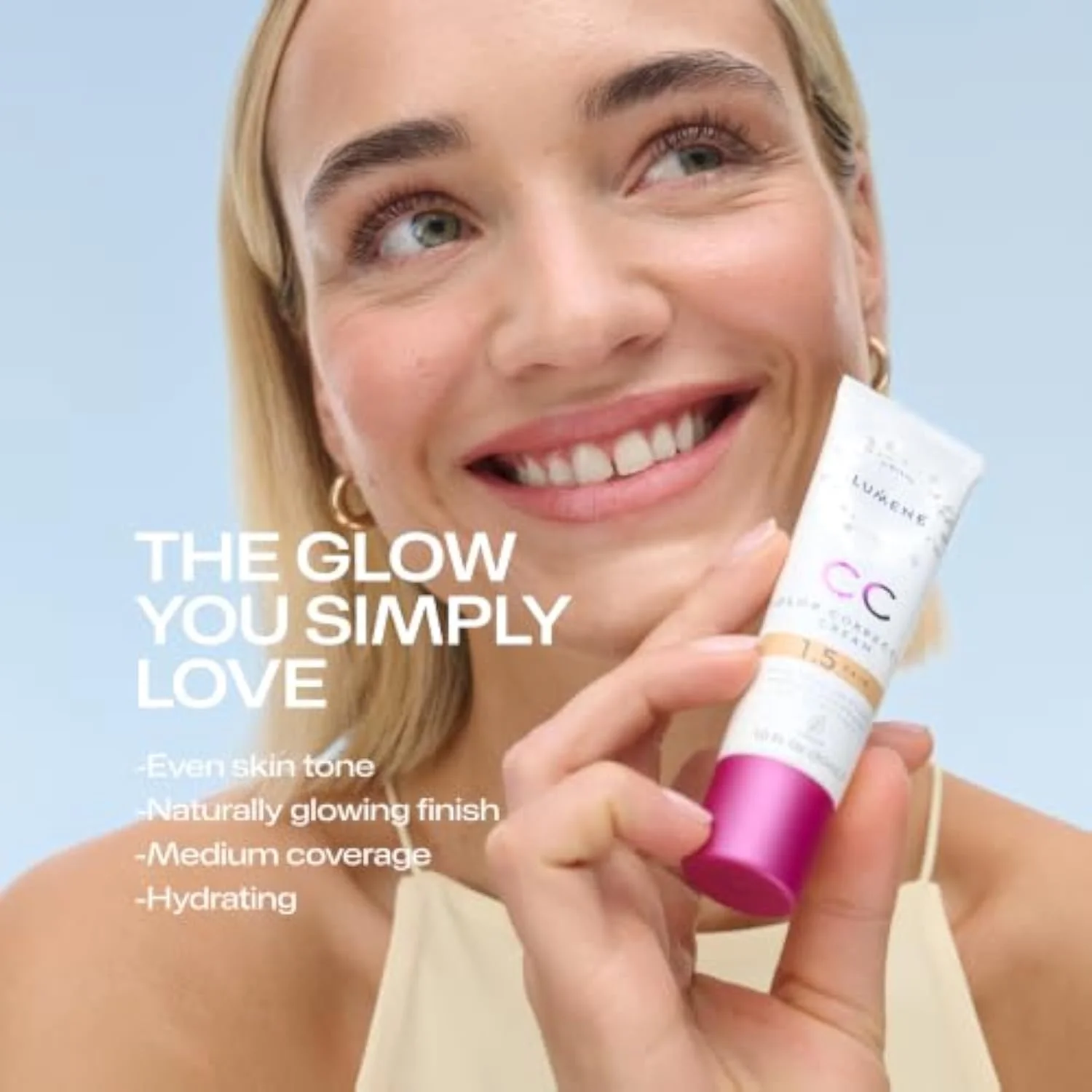 Color Correcting CC Cream - Lightweight Foundation - Medium Coverage - Redness Reducing Face Makeup for a Glowing Complexion - Vegan Formula + Suitable for All Skin Types